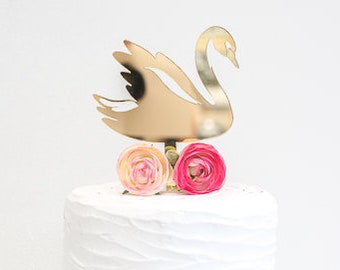 swan cake topper