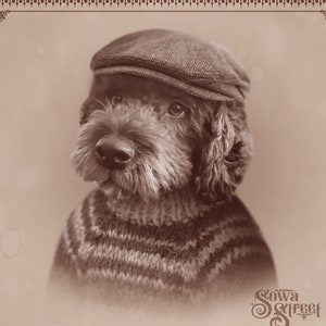 Digital Antique Sepia Pet Portrait (1 pet)