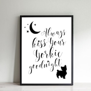 Yorkshire Terrier Dog Art, Yorkie Dog Gift, Wall Art, Bedroom Art, Bedroom Decor, Wall Decor, Home Decor