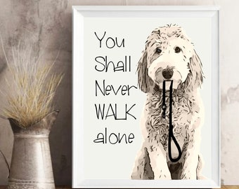 Cream Goldendoodle Art Print, Goldendoodle Wall Art, Goldendoodle Dog Gift, Goldendoodle Décor, Unframed