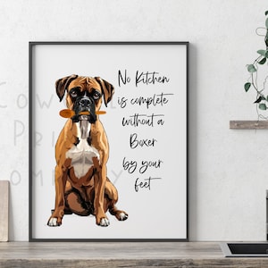 Boxer Dog Art Print, Unframed