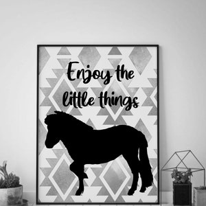 Miniature Horse Art Print, Mini Horse Decor, Mini Horse Gift, Horse Lover Gift, Unframed