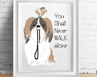 Shih Tzu Art Print, Shih Tzu Wall Art, Shih Tzu Dog Gift, Shih Tzu Décor, Unframed