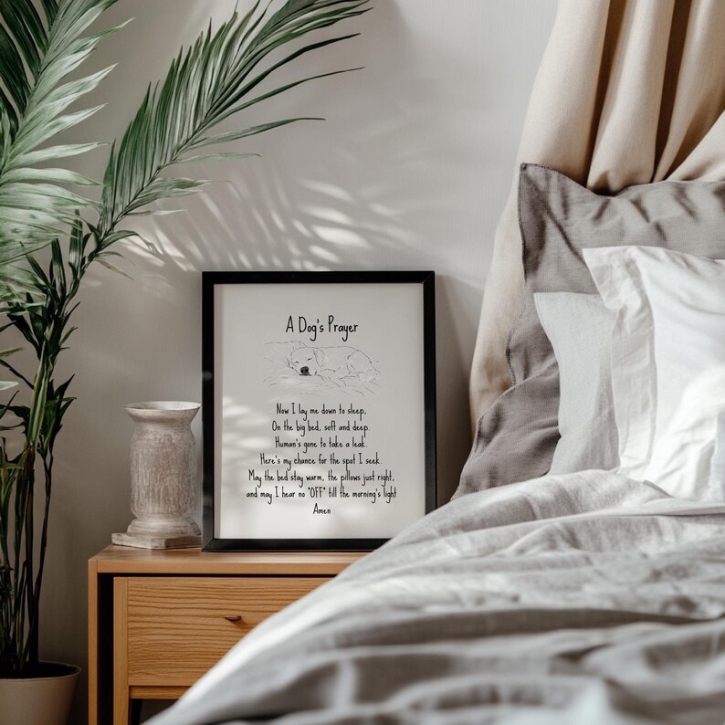 Funny Labrador Retriever Art Print, Bedroom Art, A Dog's Prayer Etsy