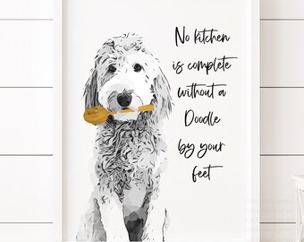 Goldendoodle Instant Download, Kitchen Art                           PERSONAL USE ONLY