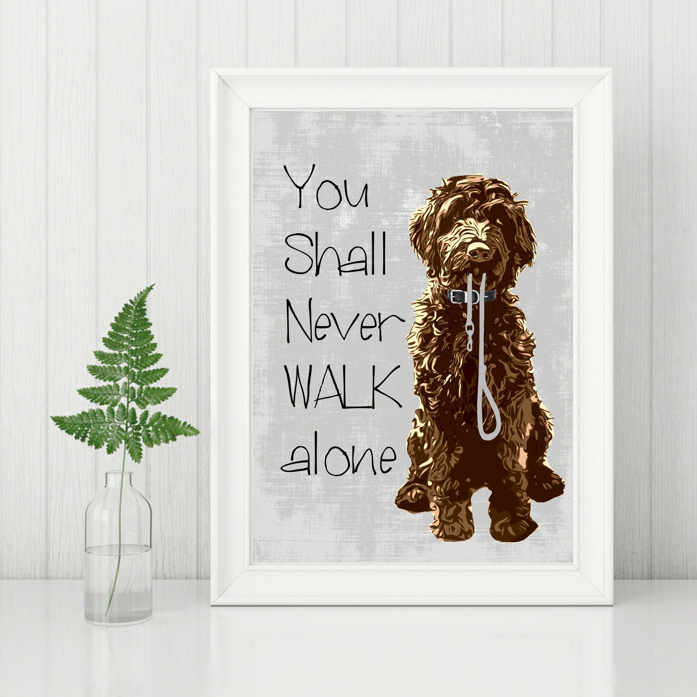 Chocolate / Brown Doodle Art Print / Goldendoodle / - Etsy