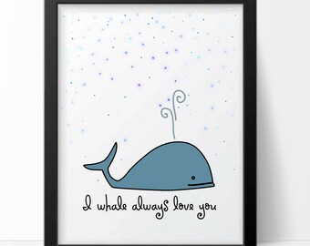I Whale Always Love | Etsy