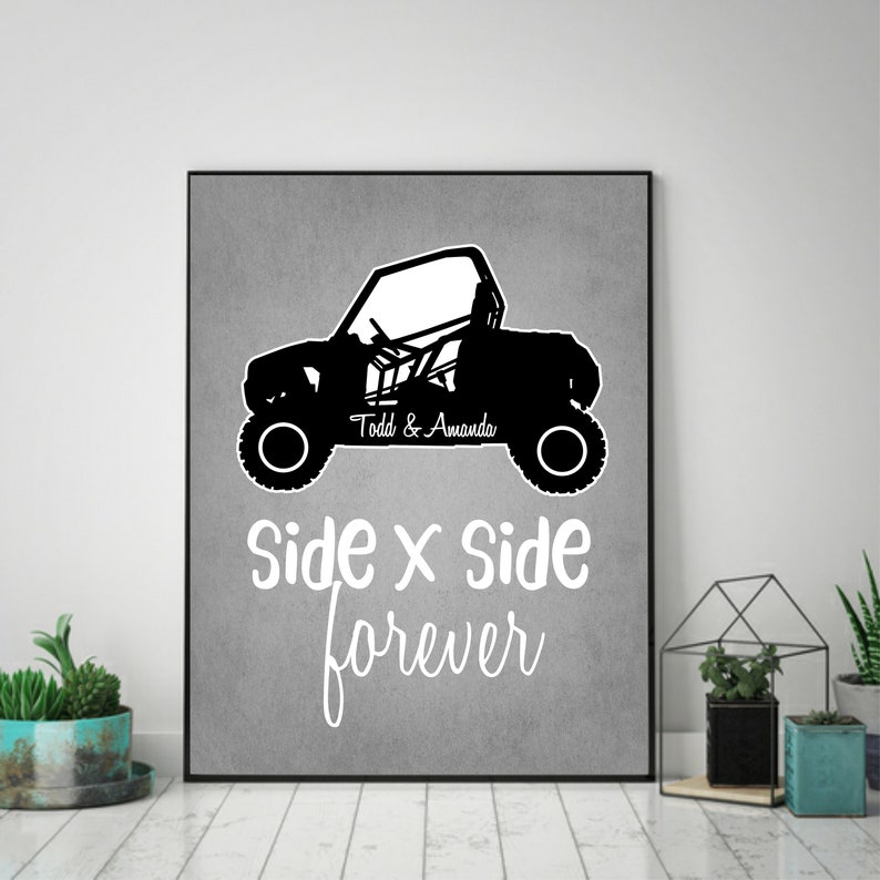 Personalized Wedding Gift, Custom Gift for the Couple, Side by Side Art Print