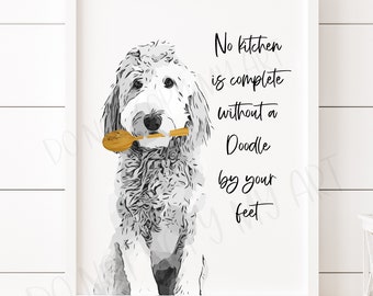 Goldendoodle Instant Download, Kitchen Art                           PERSONAL USE ONLY