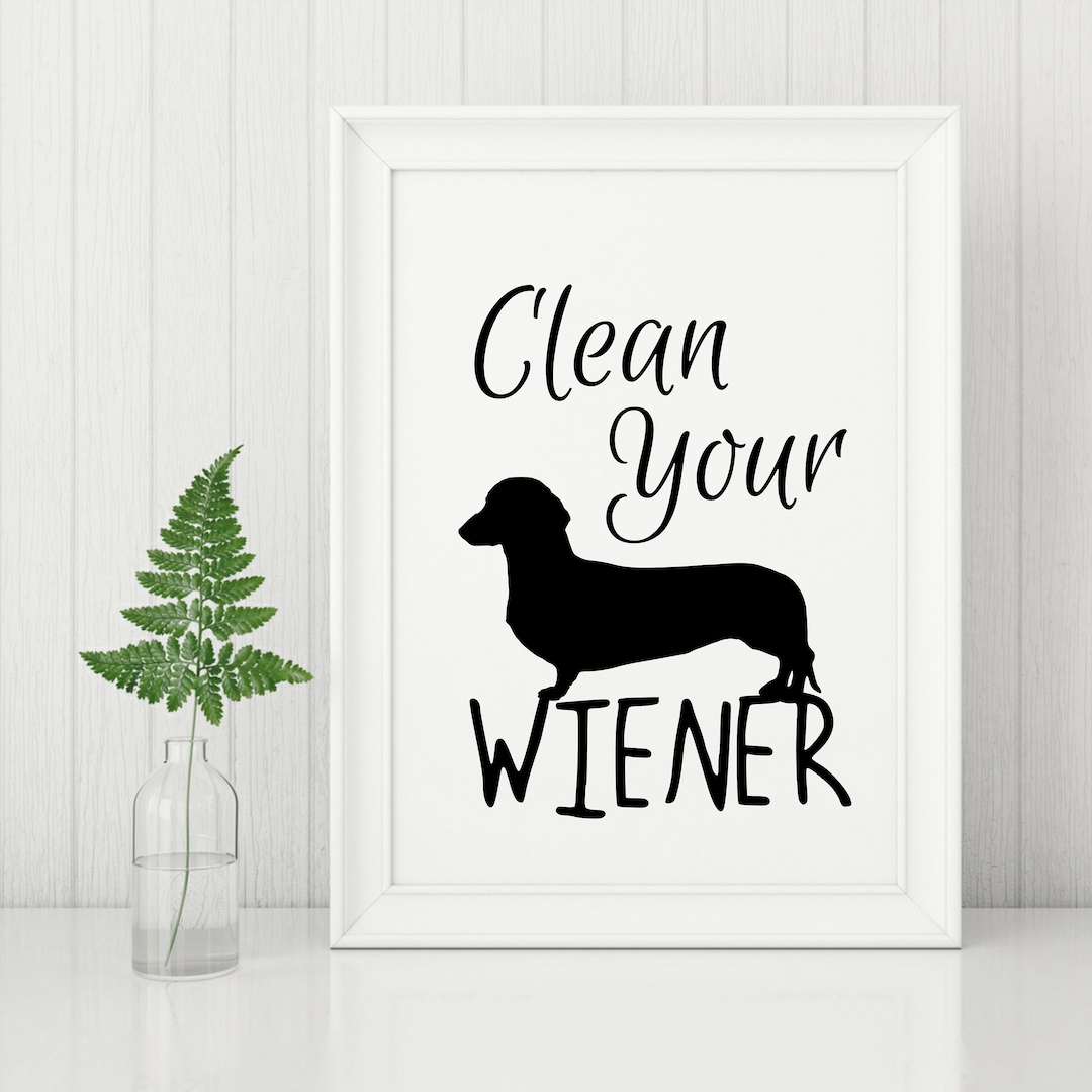 Dachshund Art Print Dachshund Bathroom Wall Art Bathroom Etsy