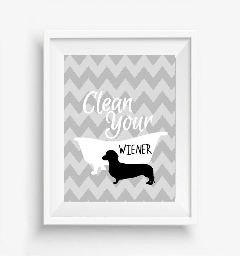 Wiener Dog JPG Files Wiener Dog Bath Art Printable Bath Art Etsy