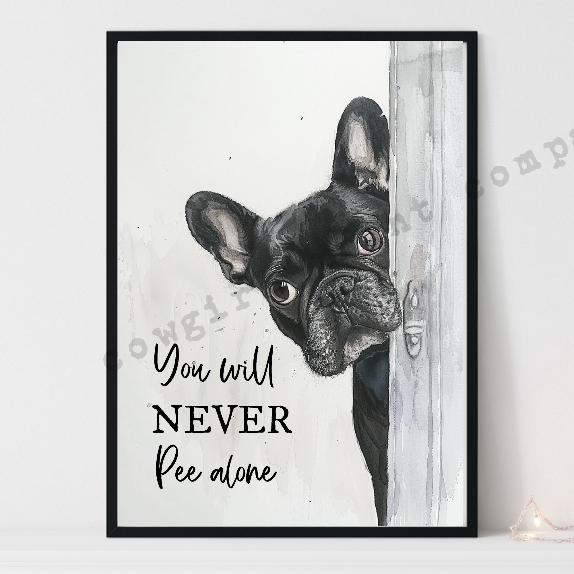 Peeing Bulldog Etsy