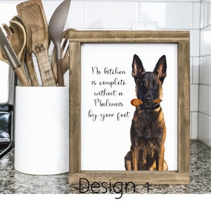 Belgian Malinois Dog Kitchen Art Print, Unframed