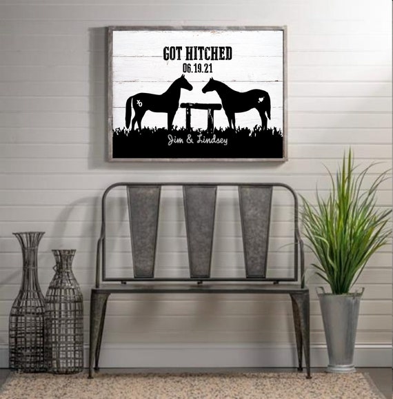Personalized Country Western Art Print, Custom Name Art for a Cowgirl Cowboy Couple, Farmhouse Decor, Ranch Decor