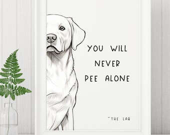 Labrador Retriever Art, Bathroom Decor