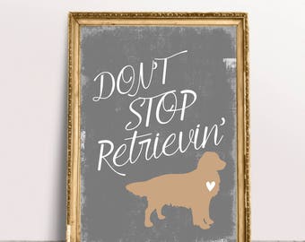 Golden Retriever Gift, Golden Retriever Art Print, Dog Lover Gift, Retriever Dog, Golden Retriever Wall Decor