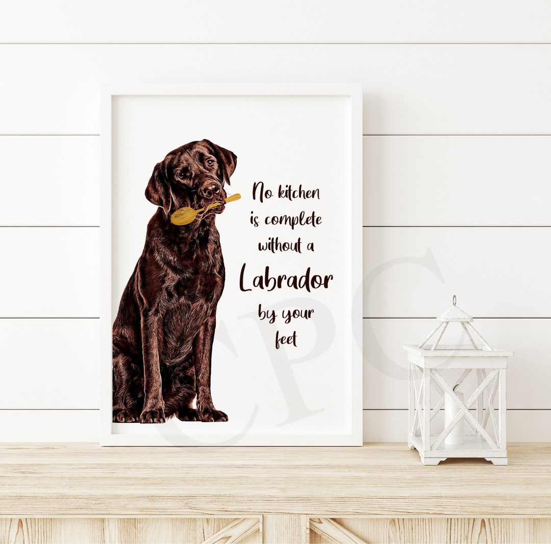 Chocolate Labrador Kitchen Art Print, Unframed - Etsy