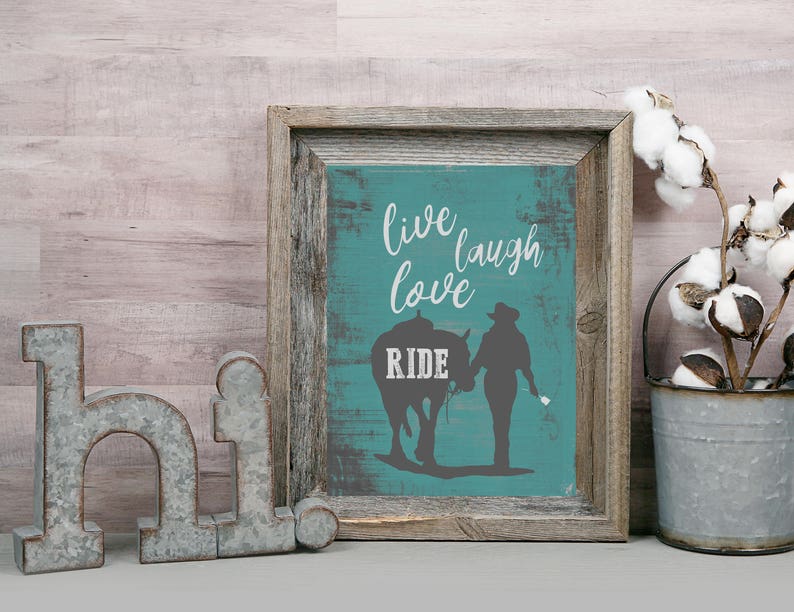 Western Art Print, Rustic Western Decor, Farmhouse Decor, Horse Gift ...