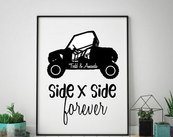 Personalized Wedding Gift, Custom Gift for the Couple, Side by Side Art Print