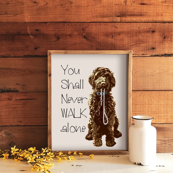 Chocolate / Brown Doodle Art Print / Goldendoodle / - Etsy