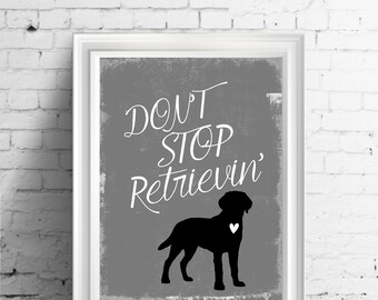 Labrador Retriever Gift, Labrador Retriever Art Print, Black Lab Dog Print, Dog Lover Gift, Retriever Dog, Labrador Wall Decor