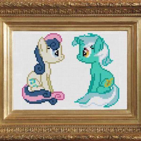 PDF Pattern - My Little Pony Friendship is Magic - Bon Bon and Lyra