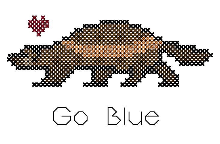 PDF Pattern Michigan Wolverines Cross Stitch | Etsy