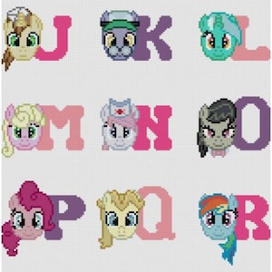 PDF Pattern - My Little Pony Friendship is Magic Alphabet