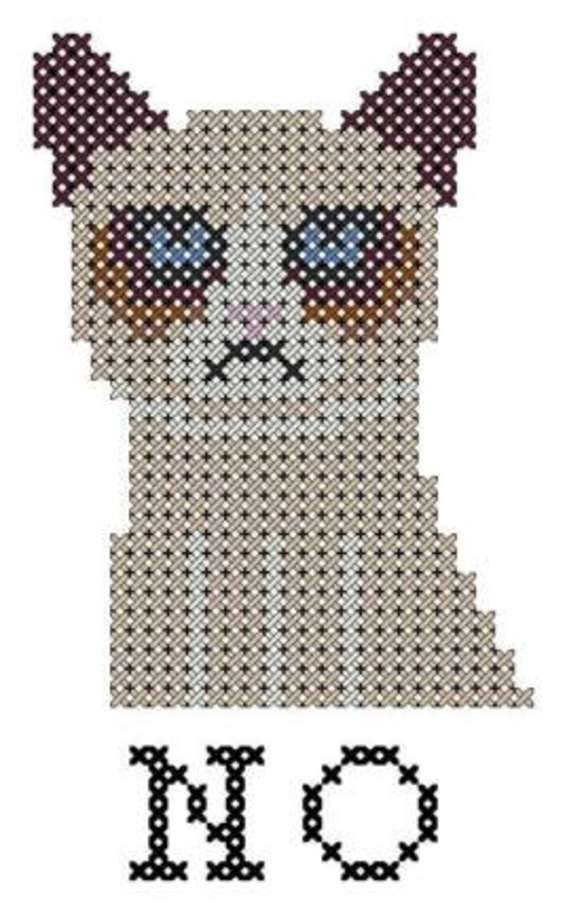 PDF Cross Stitch Pattern Grumpy Cat | Etsy