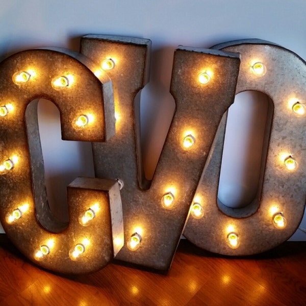 Large Marquee Letters Light Up Letters Metal 21" Tall