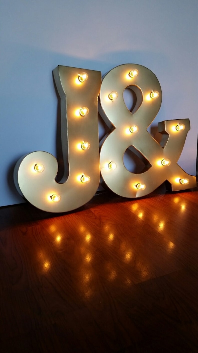 21 Gold Light up Letters Large Marquee Electric Sign Etsy Canada