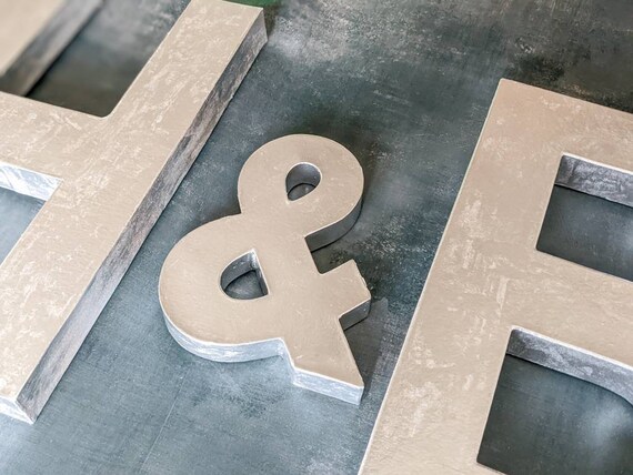Silver Metallic Paper Mache Letters Numbers Small Large Wall 