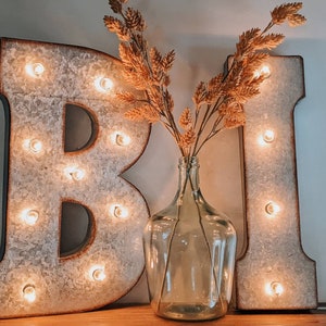 Custom Metal Marquee Letters Big Sign Light Up Electric Bulbs