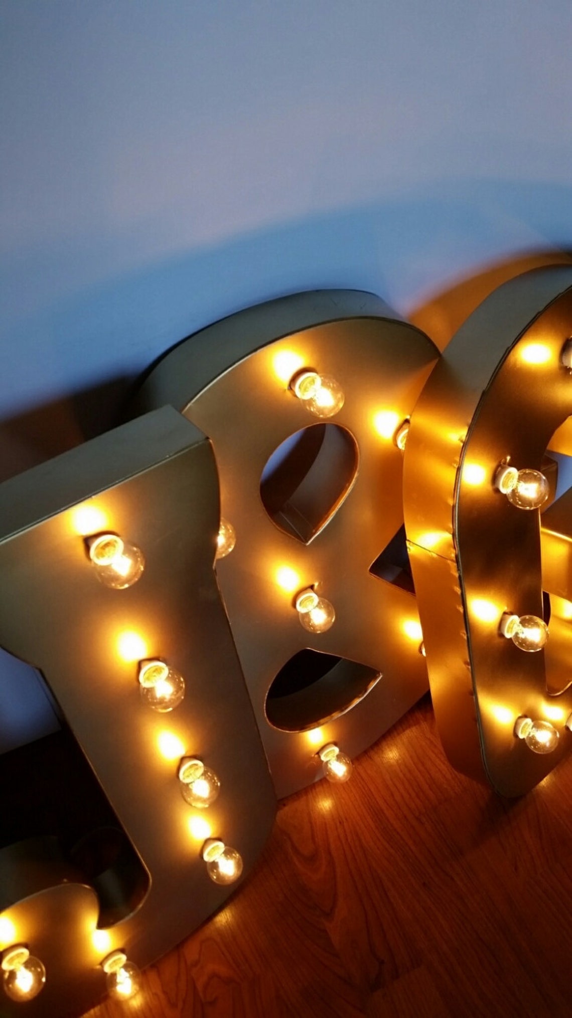 21 Gold Light up Letters Large Marquee Electric Sign Etsy Canada
