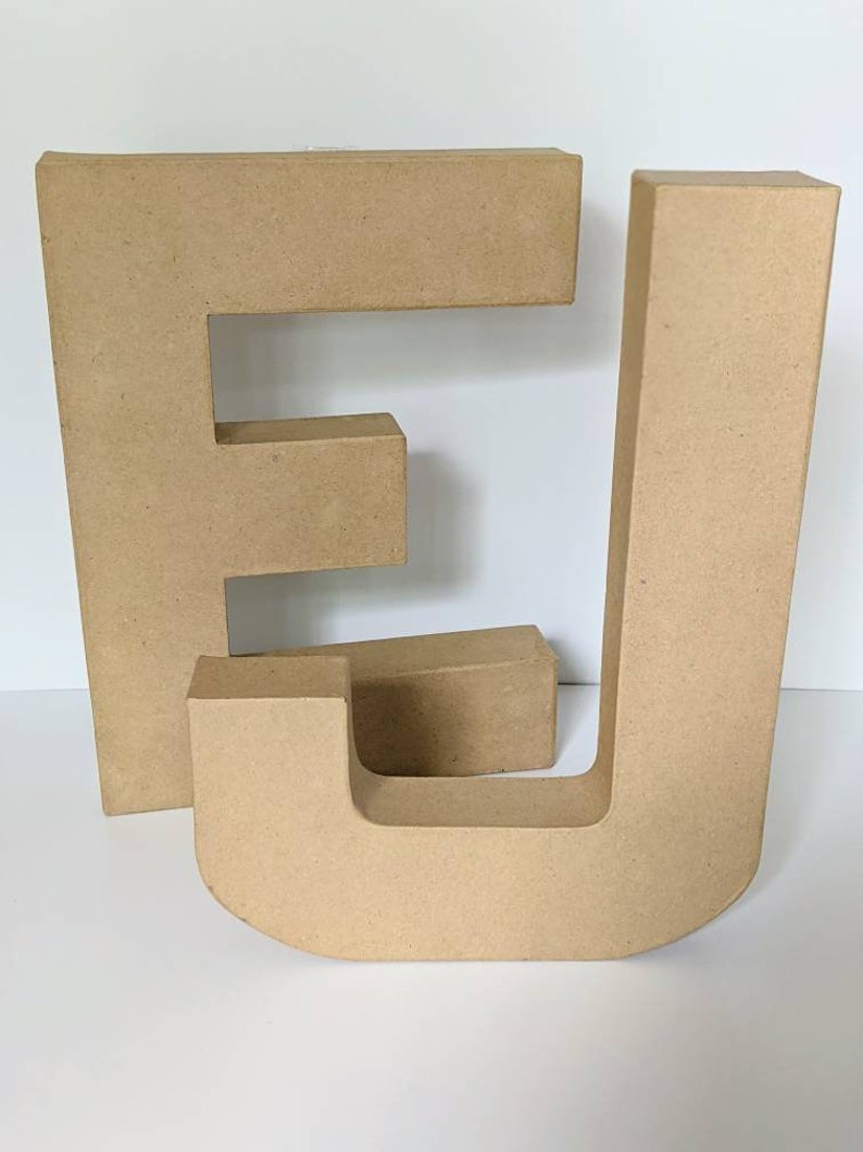 12 Paper Mache Craft Letters Initials Party Supplies Etsy