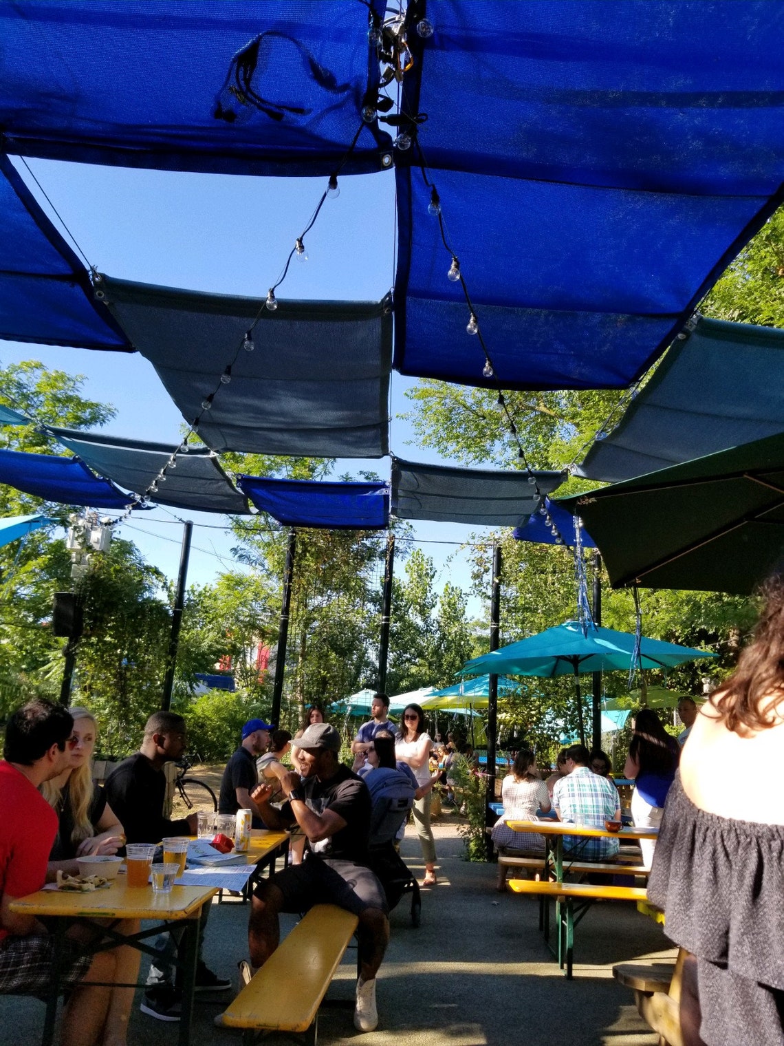 4 Sets Yellow Vintage German Beer Garden Patio Table Bench Etsy