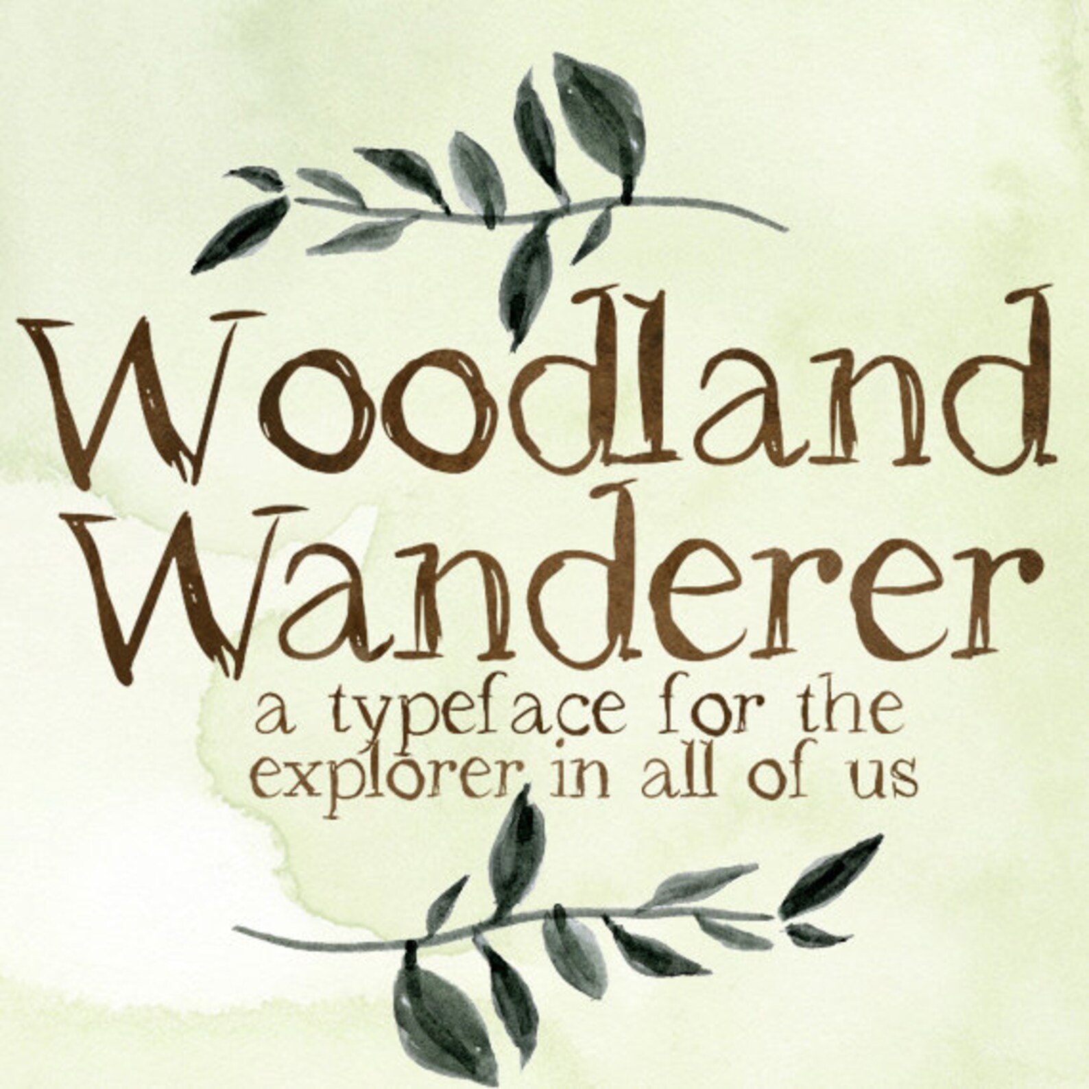 Woodland Wanderer Font Rustic Typeface Shabby Font Chic Etsy