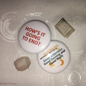 The Truman Show Button Pair ( two 1&quot; pinback button set )