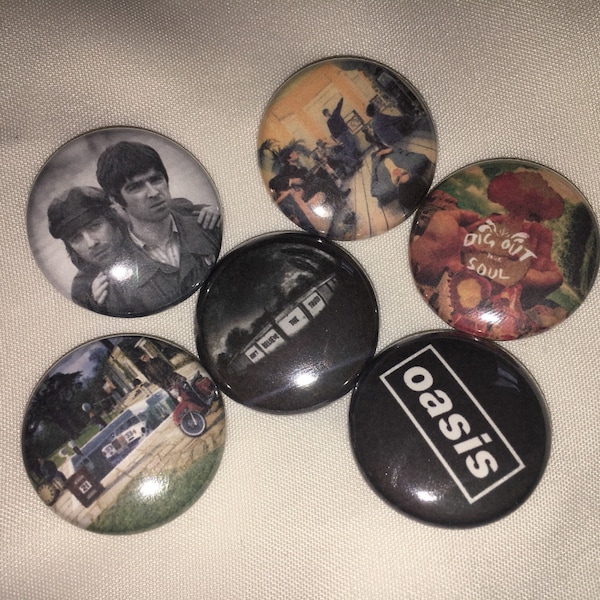 Oasis ( single or set 1" pinback button / magnet )