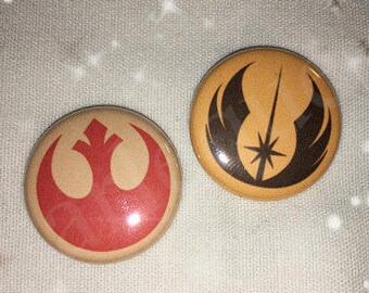 Star Wars Rebel Alliance / Jedi Order Logos ( single 1" pinback button )