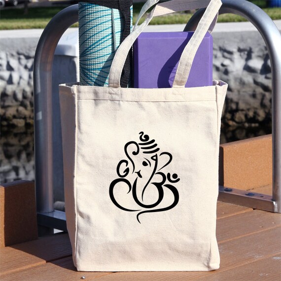 Yoga Tote Bag Tote Bag Ganesha tote Mat Bag Yoga Etsy