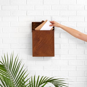 Post It Mailbox, Modern, Letter Box, Steel, Available in Grey, Brown, Rust, Black, Mid Century, Custom Steel