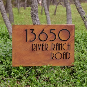 20H x 30W Hyde Park Yard Sign, Large, Sign on Stakes, AIRBNB Signage, Commercial Signage, Address Sign, House Numbers, Large House Sign image 6