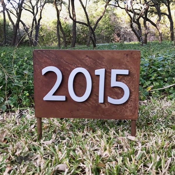 Sunset Valley Yard Sign, Address Sign on Stakes (Free Shipping)