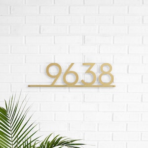 Mod Mettle Address Sign, Metal House Number Sign, Address Plaque, Modern House Numbers, Made to Order, Mid Century Address Sign, Custom image 5