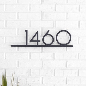 Mod Mettle Address Sign, Housewarming Gift, Address Plaque, House Numbers, Modern, Mid-Century, Farmhouse Style, Modern Metal Numbers image 3