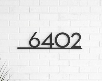 Mod Mettle Address Sign, Metal House Number Sign, Address Plaque, Modern House Numbers, Made to Order, Mid Century Address Sign, Custom