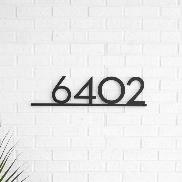 Mod Mettle Address Sign, Metal House Number Sign, Address Plaque, Modern House Numbers, Made to Order, Mid Century Address Sign, Custom