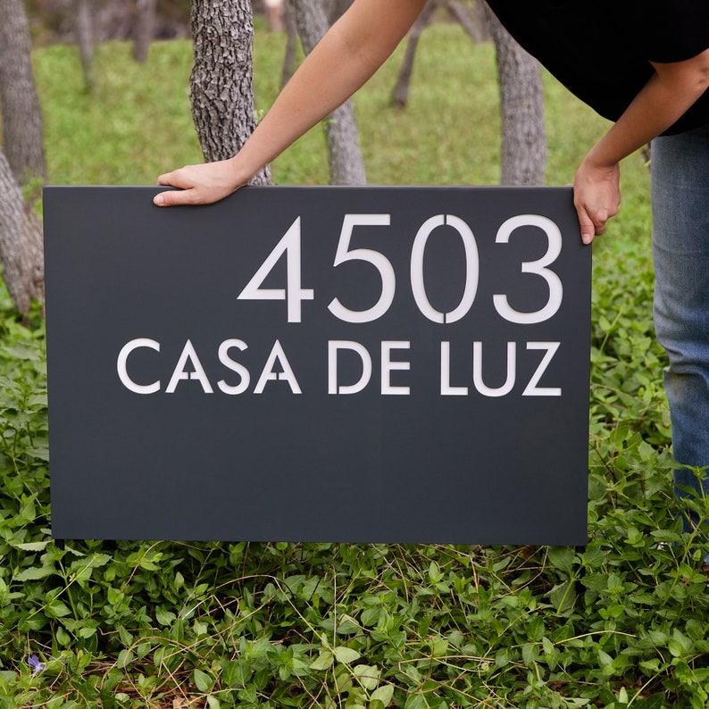 20H x 30W Hyde Park Yard Sign, Large, Sign on Stakes, AIRBNB Signage, Commercial Signage, Address Sign, House Numbers, Large House Sign image 4