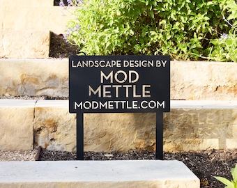 Customizable Business Yard Sign - Modern Sign For Realtors, Contractors, Architects